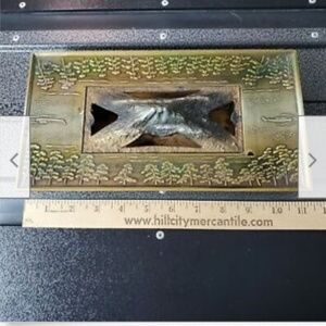 Vintage Japanese Metal Ashtray 11 inches Wide